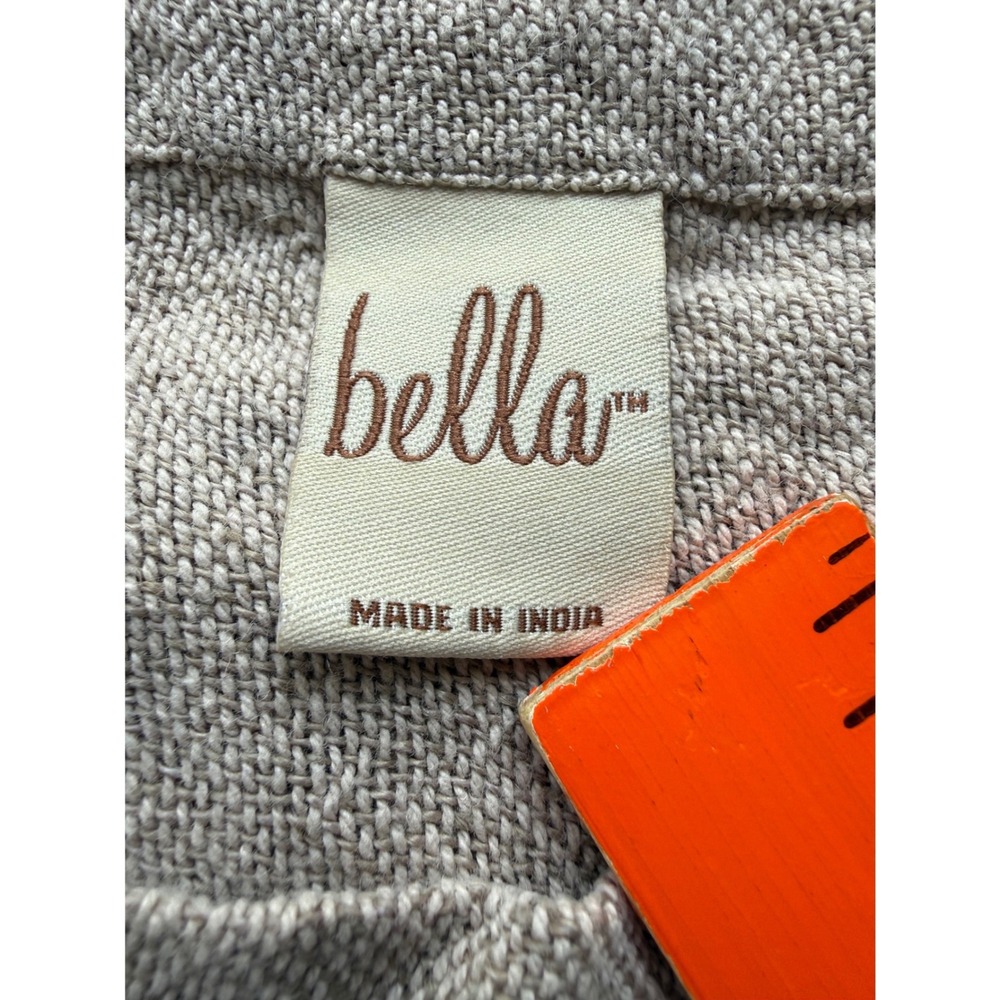 Bella Made in India Linen Cotton Blend Long Tablecloth 102" Feed Sack Textile